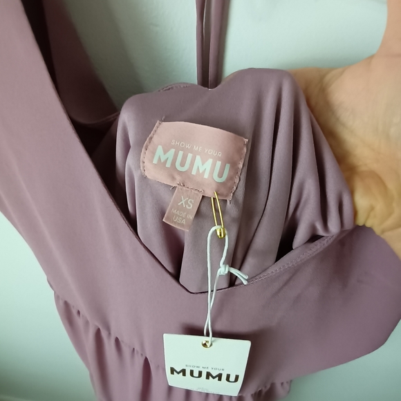 Show Me Your MuMu Cia Mini Dress Antique Rose Small - Picture 2 of 7